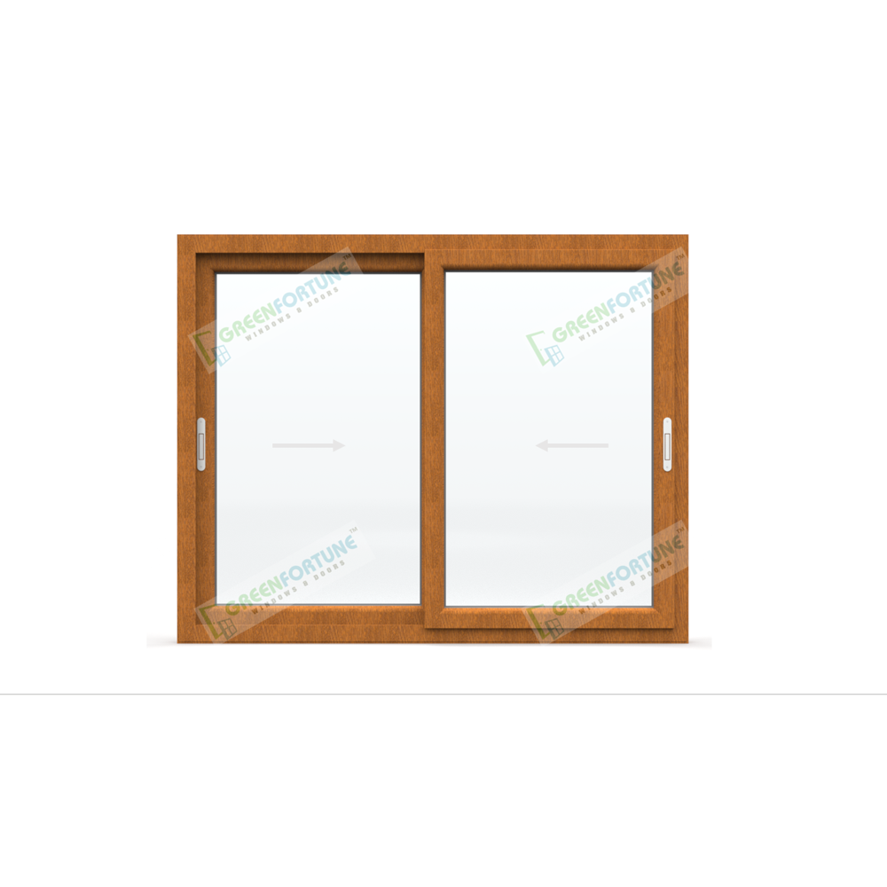 Golden Oak 2 panel sliding window