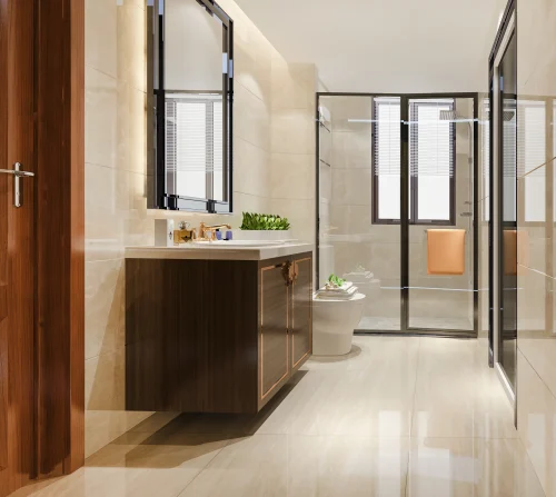Morden upvc bathroom door