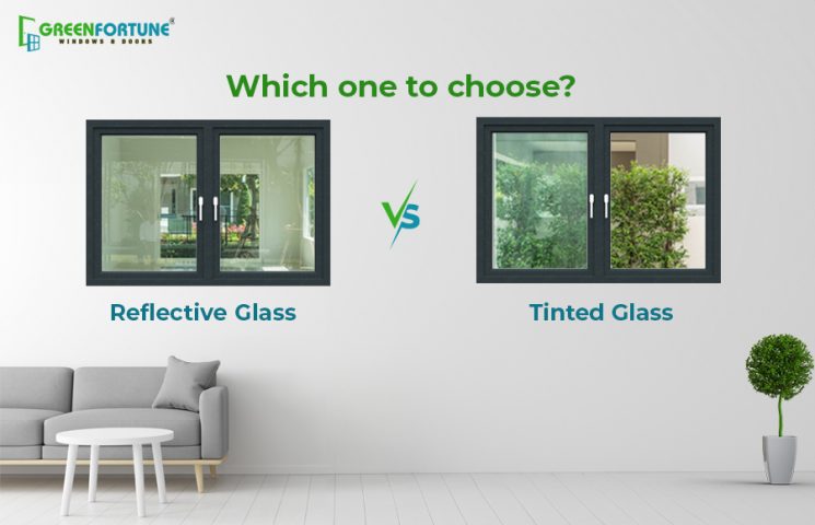 reflective glass vs tinted glass