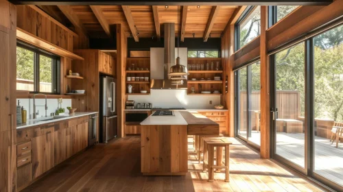 wooden kitchen cabinets