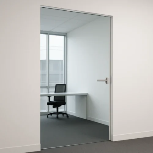 Minimalistic Frameless Glass Door