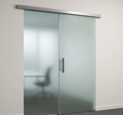 Frosted Sliding Glass Door