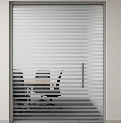 Frosted Striped Glass Door