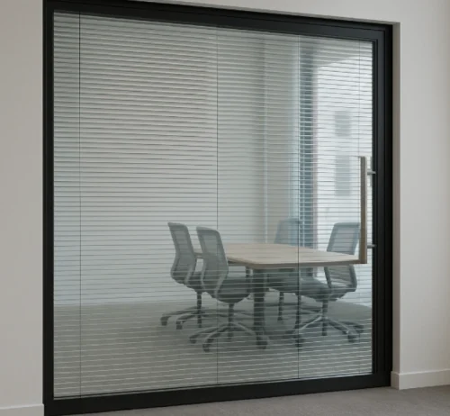 Smart Blinds Glass Door