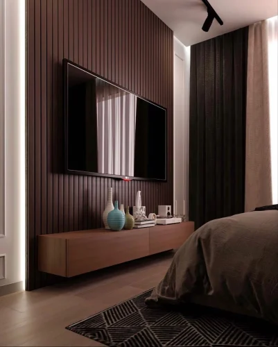 Wood Veneer Panels for Cozy Ambience 