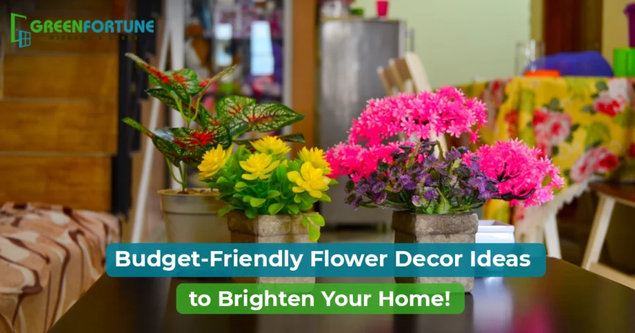 decoration with artificial flowers