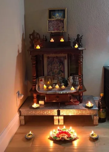 pooja mandir lights for home
