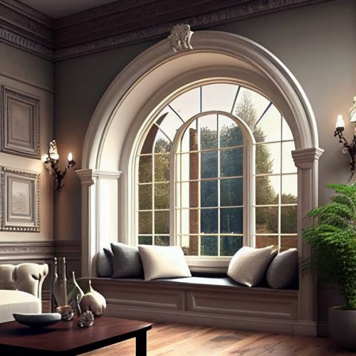 design of window frames for a house