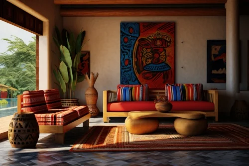 Maharashtrian Home Design Colors and Fabrics