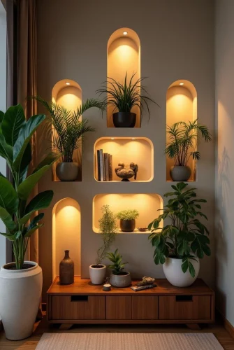 Alcove Lighting to Highlight Decorative Niches