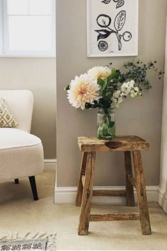 Add small wooden stools in your living room