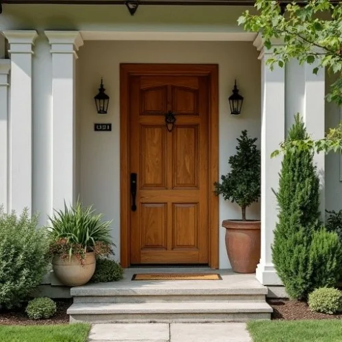 Place the main door slightly towards the northeast.