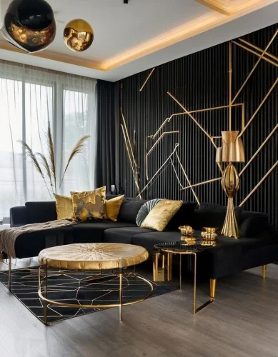 Metallic Accents for Warmth