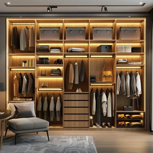 Integrated Lighting Wardrobes