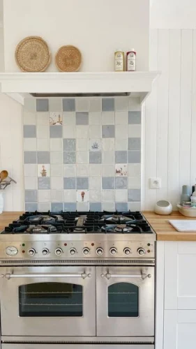  Gingham Tile Backsplash Design