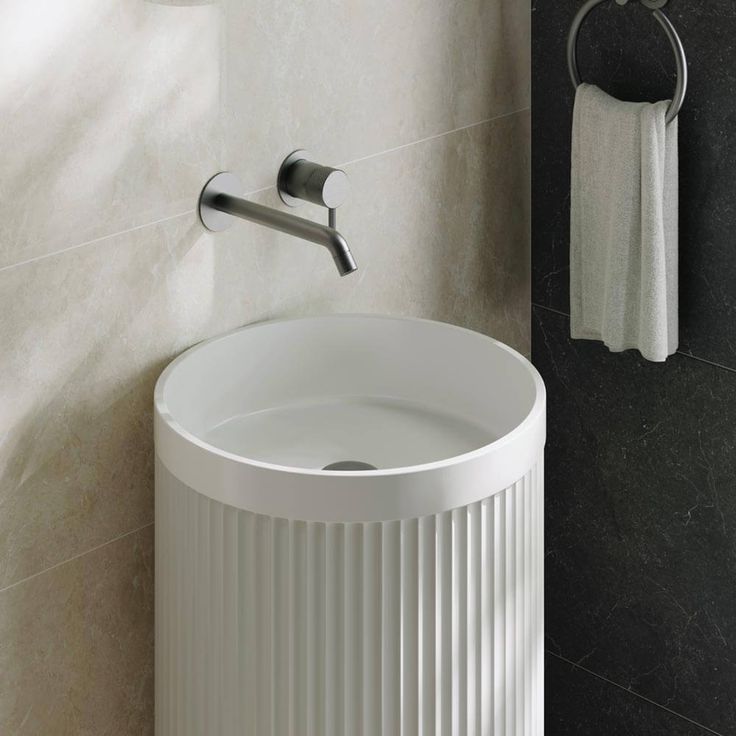 Pedestal wash basins, but with a twist