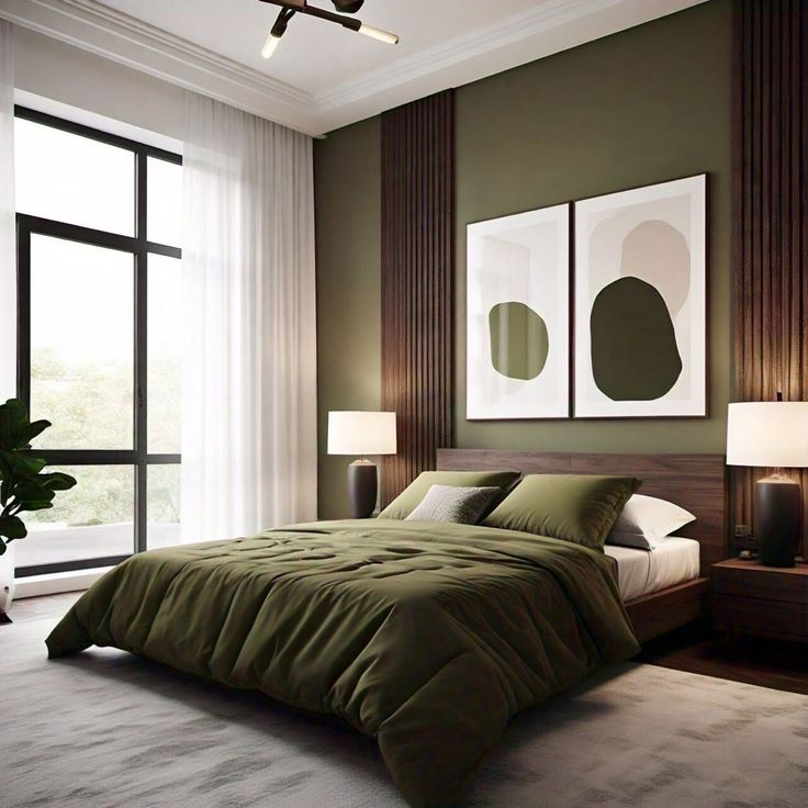 Olive Green and Stone Grey