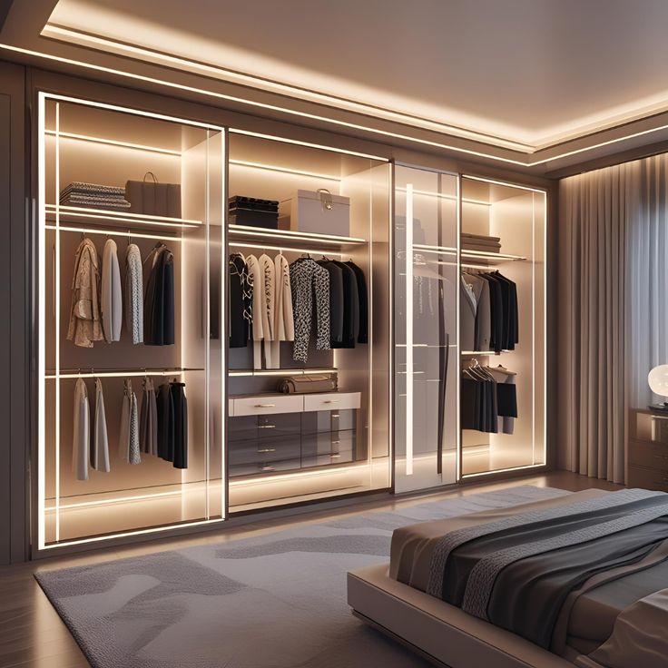 Tinted Glass Wardrobes