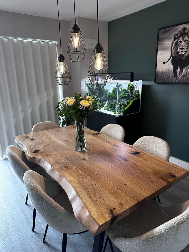 Raw-Edge Wooden Table