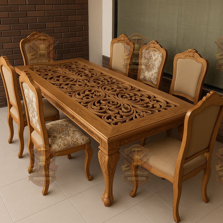 Carved Wooden Table