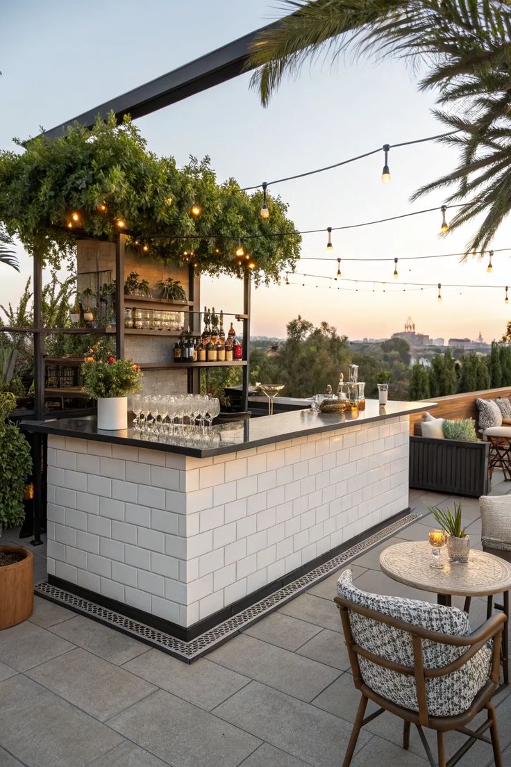 outdoor bar counter 