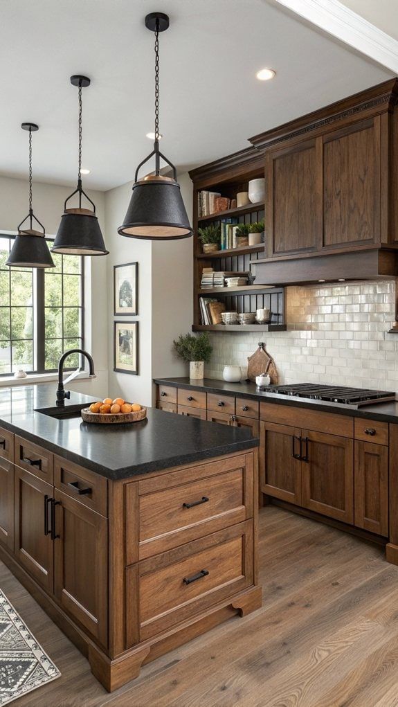 black modular kitchen designs