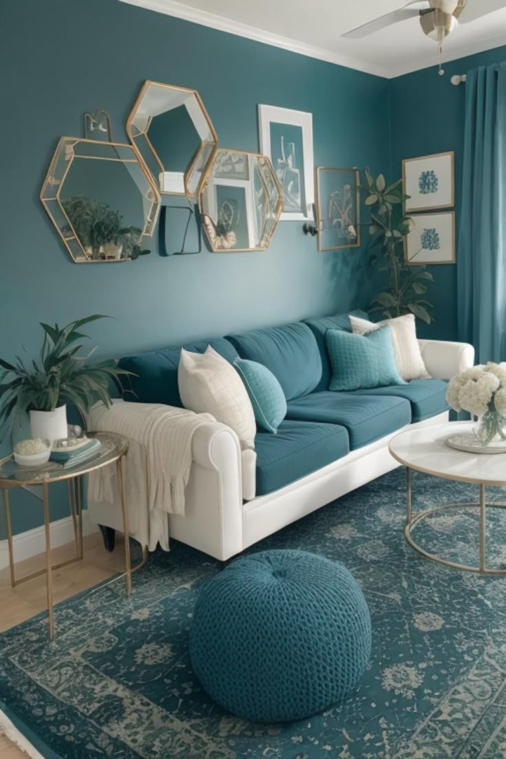 Living Room Colour Drenching Ideas 