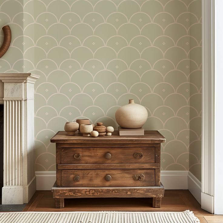 Scalloped wallpaper