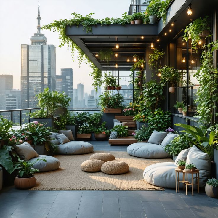 Rooftop lounge design ideas