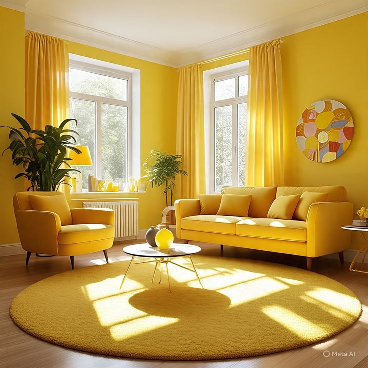 Living Room Colour Drenching Ideas 