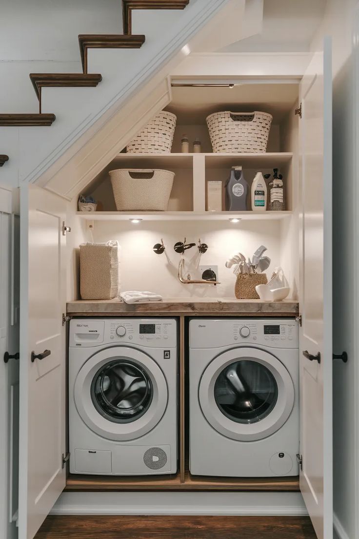 Compact laundry room design