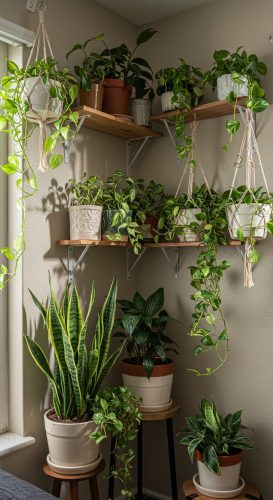 Indoor hanging planters