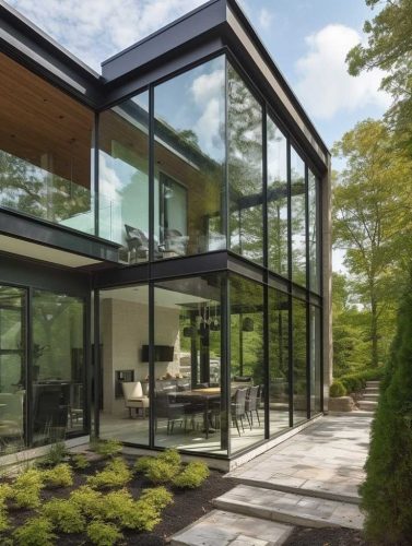 glass facade house design