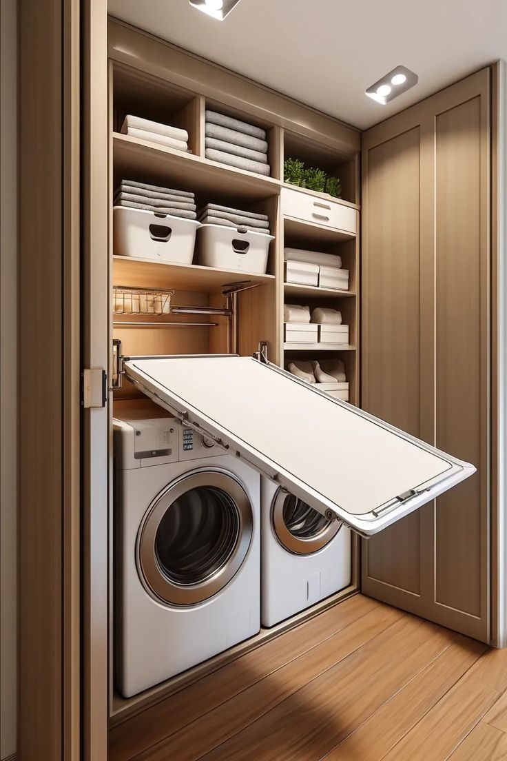 Compact laundry room design