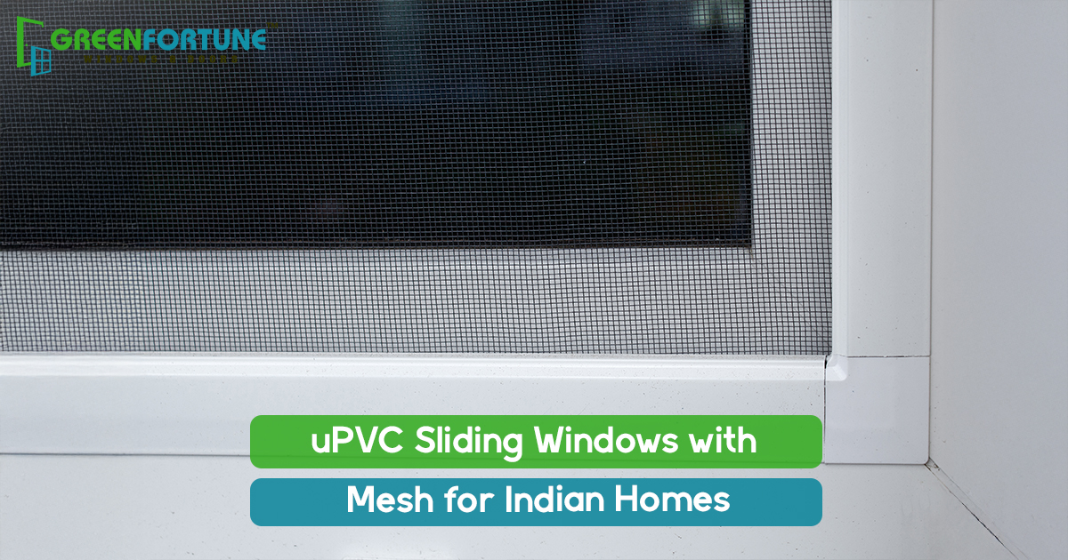 uPVC sliding windows with mesh