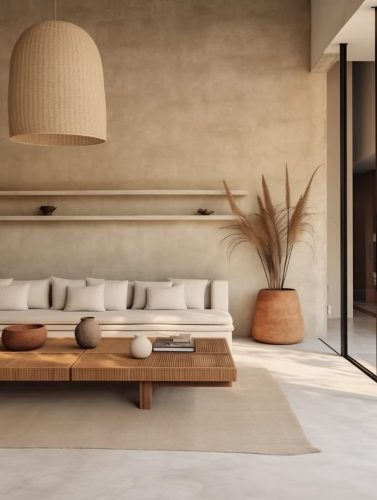 mud plaster wall interiors