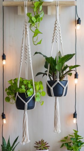 Indoor hanging planters