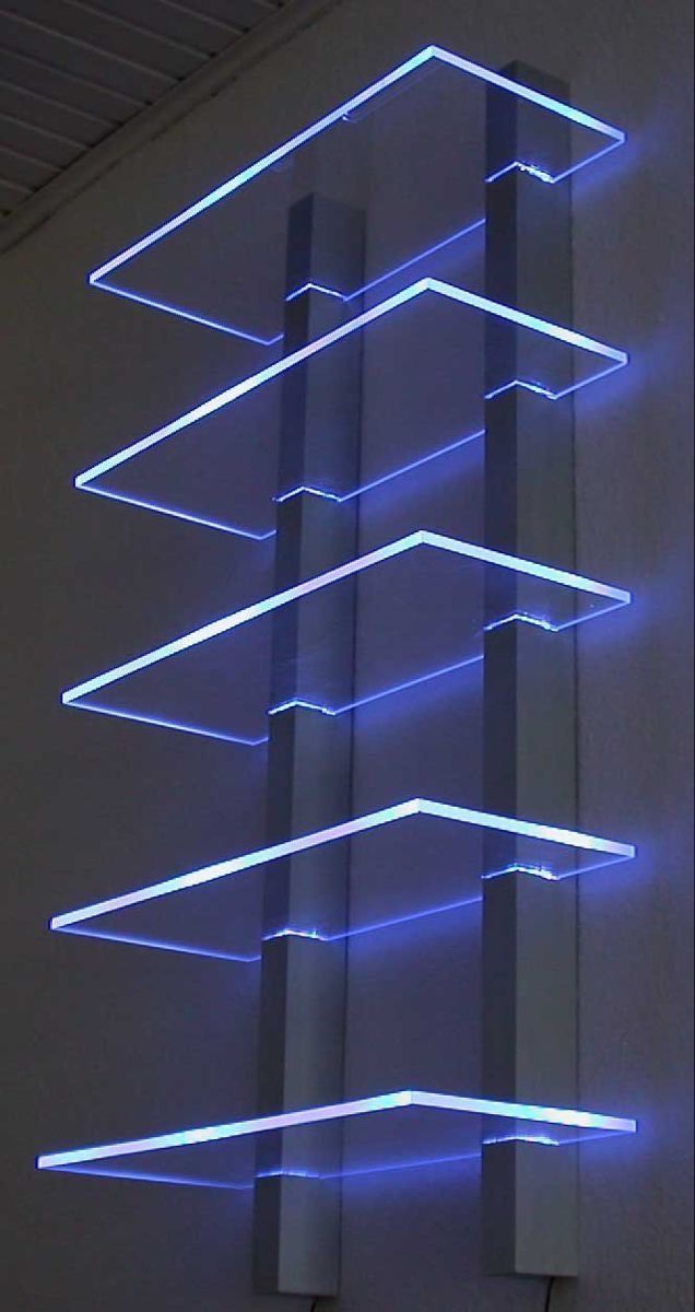illuminated entry shelves