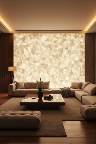 Backlit panel designs for walls