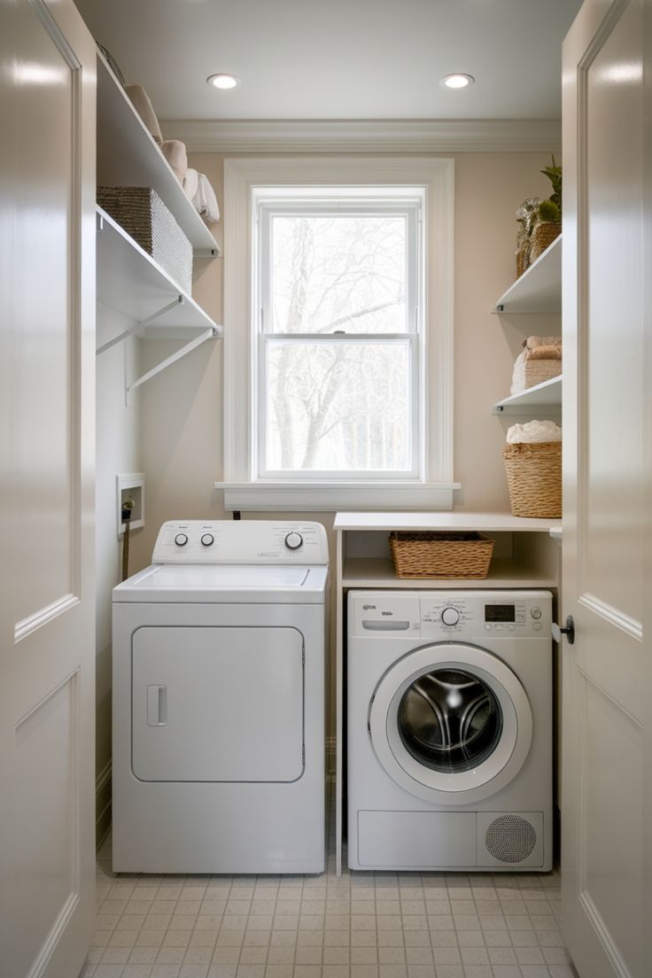 Compact laundry room design
