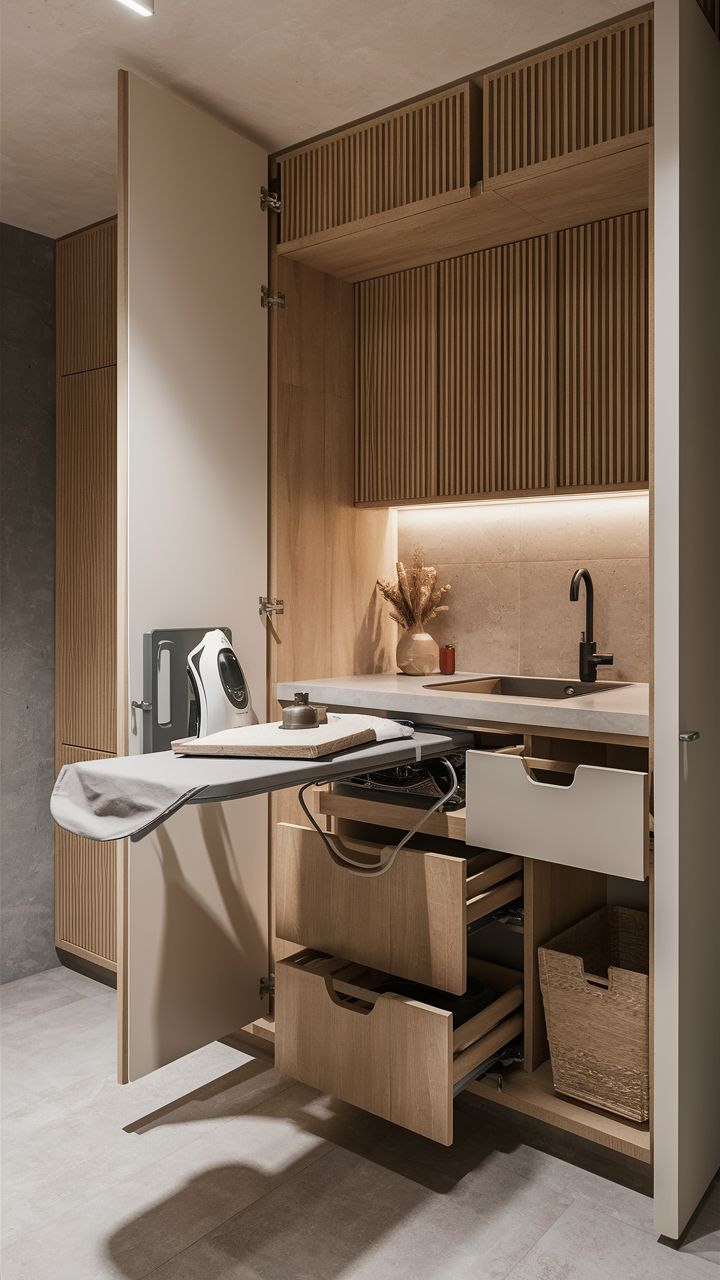 Compact laundry room design