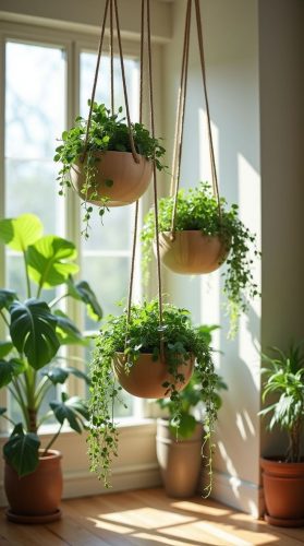 Indoor hanging planters