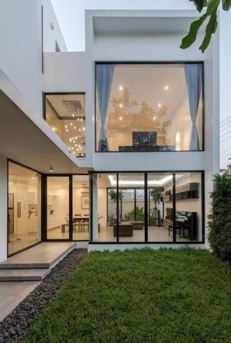glass facade house design