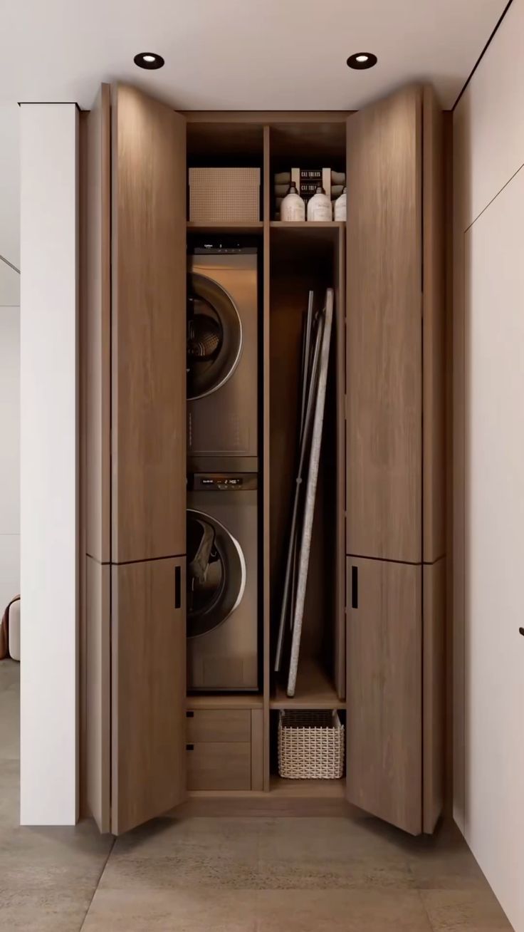 Compact laundry room design