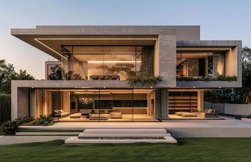 glass facade house design