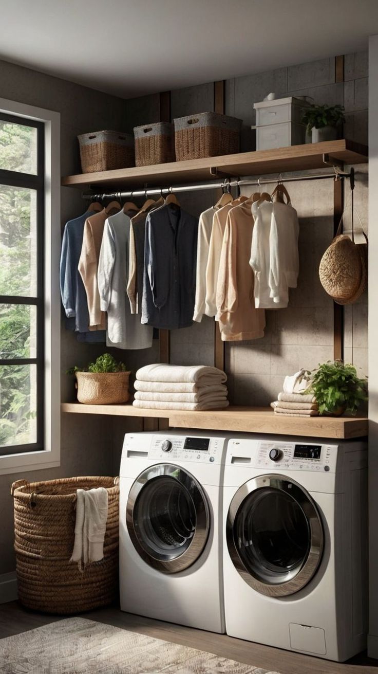 Compact laundry room design