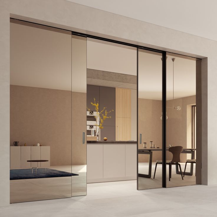 Smoked Glass Sliding Doors