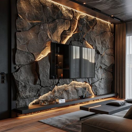 Backlit panel designs for walls