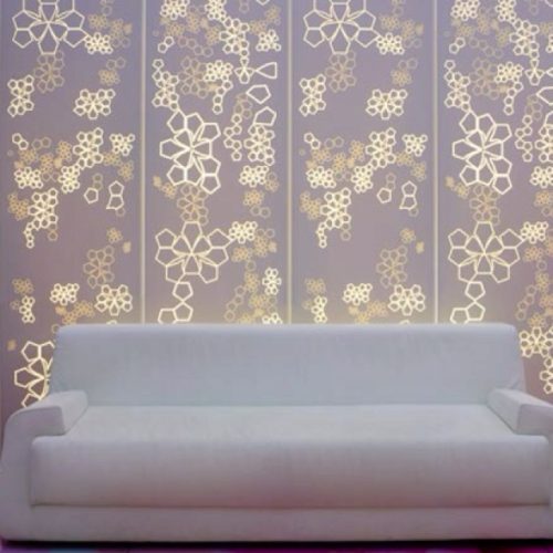 Backlit panel designs for walls