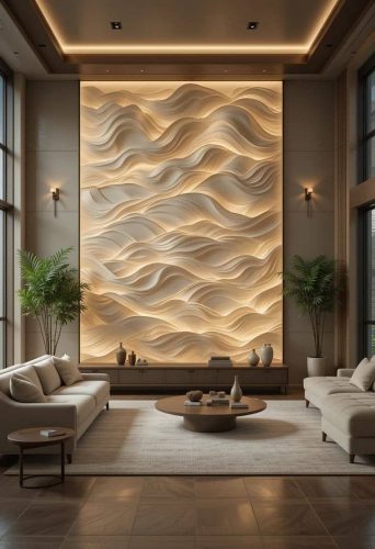 Backlit panel designs for walls